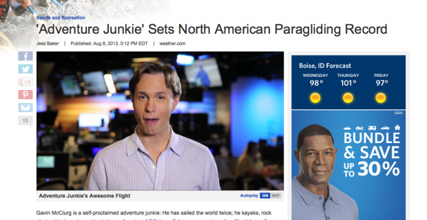 "Adventure Junky" breaks the world record!
